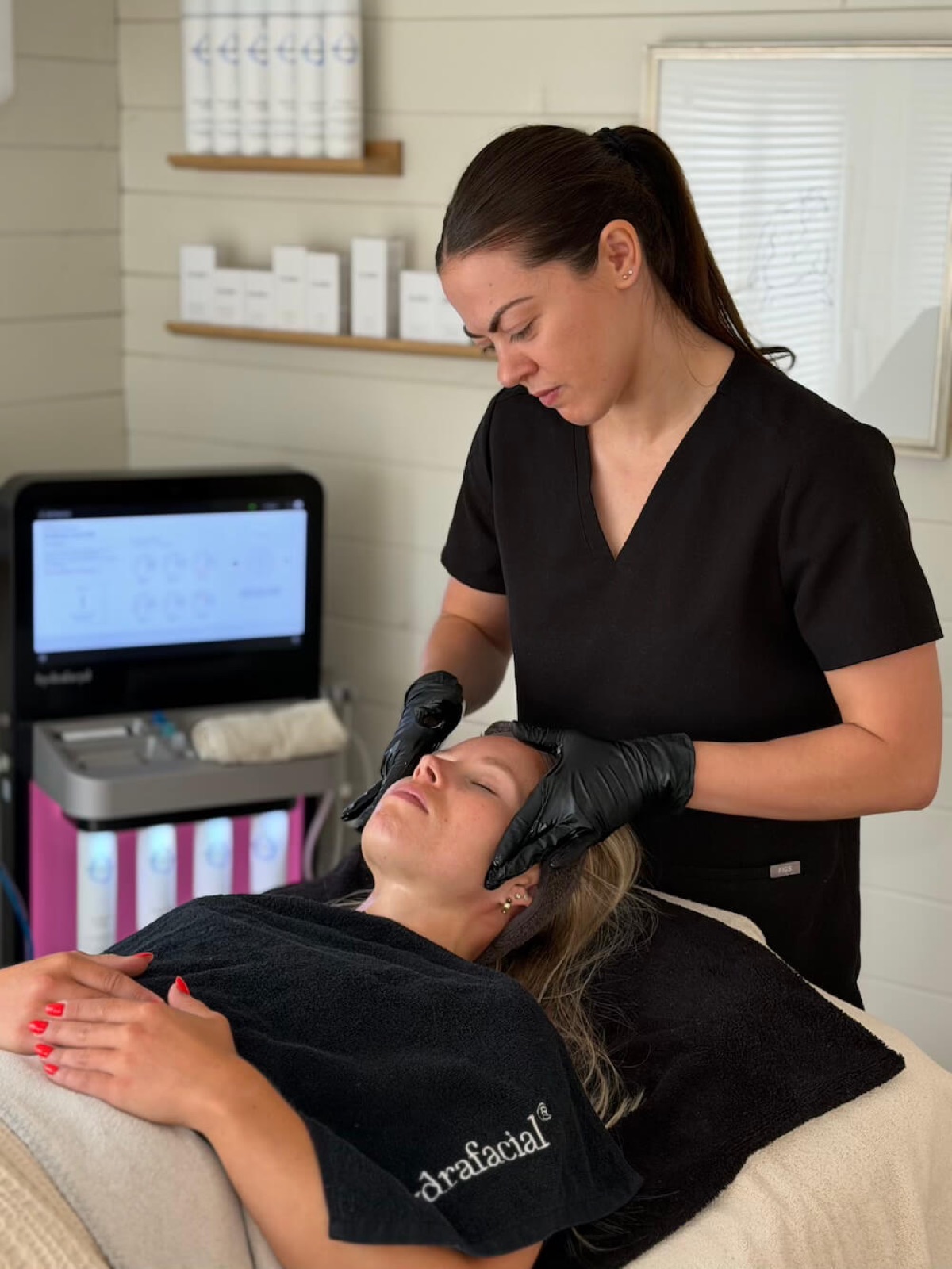 A relaxing professional facial massage at Adorabella